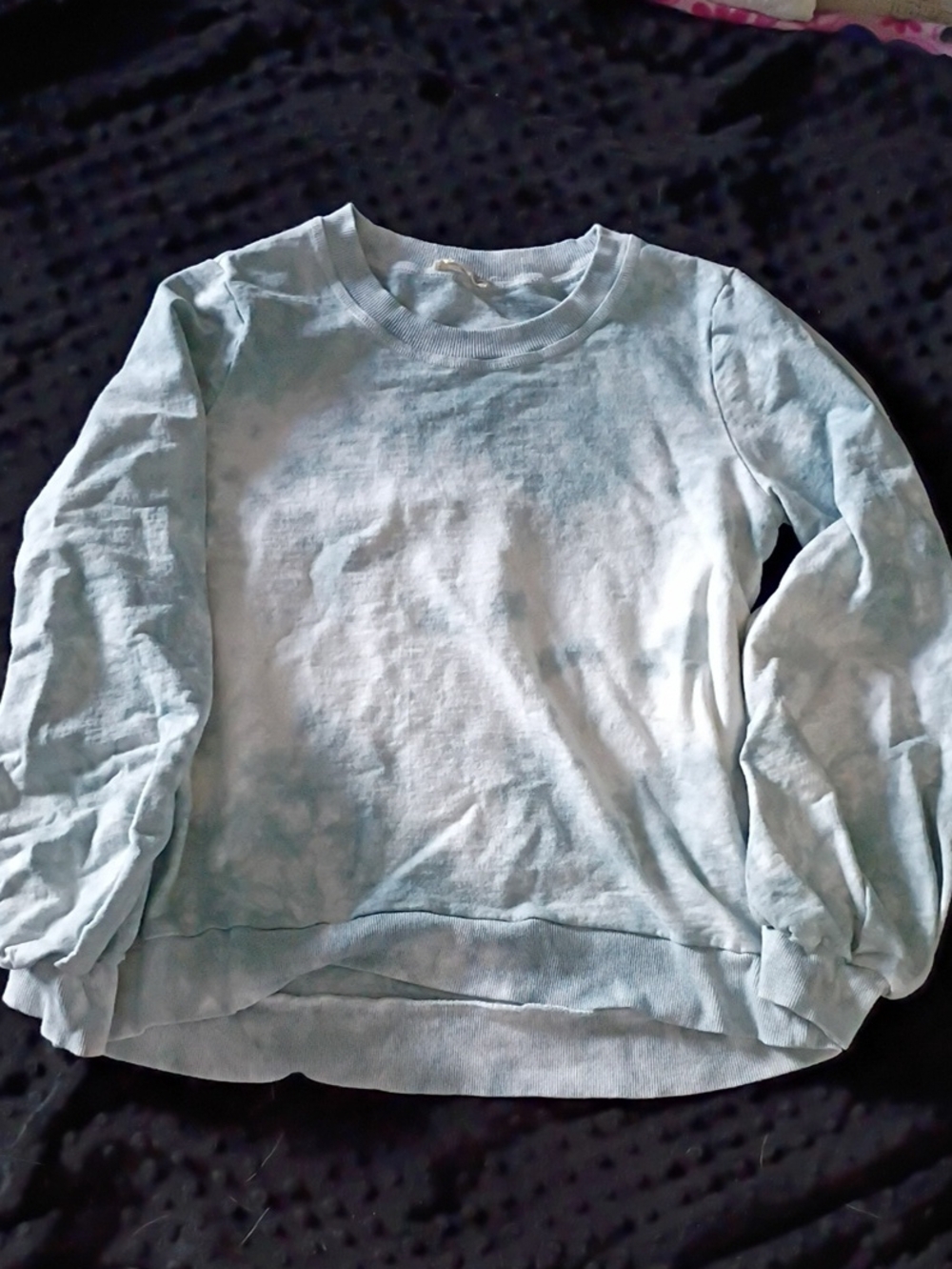 Light Blue Tie-Dye Crewneck Sweatshirt